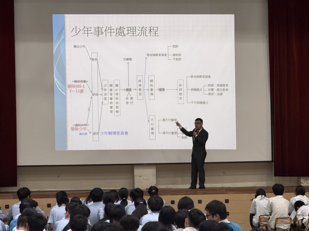 1151019法律常識教育演講代表照片